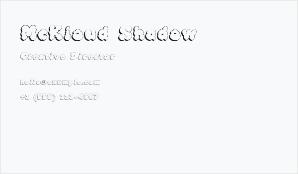 McKloud Shadow Business Card