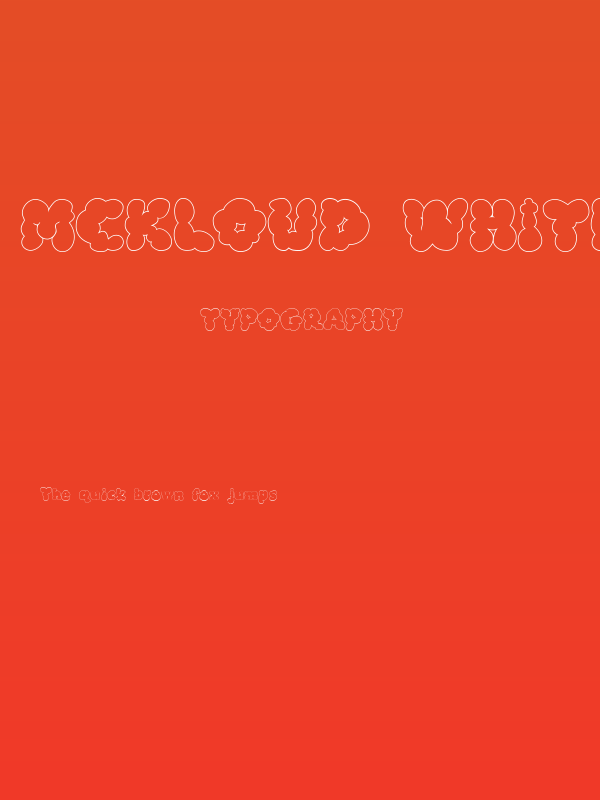 McKloud White Poster