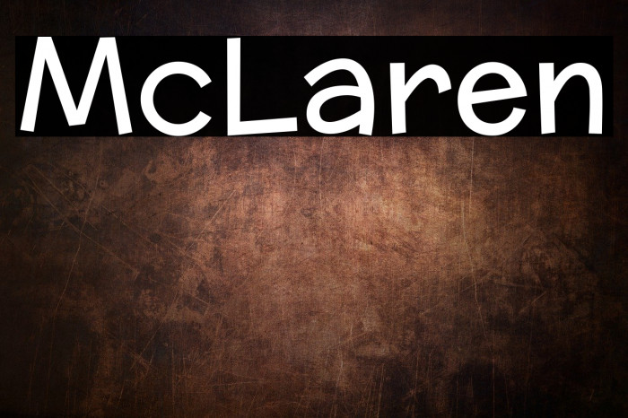 McLaren Font examples