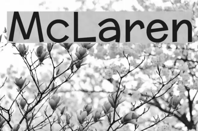 McLaren Font examples