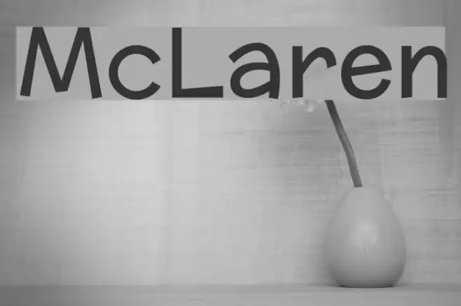 McLaren Font examples