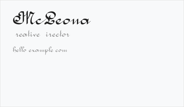 McLeona Business Card