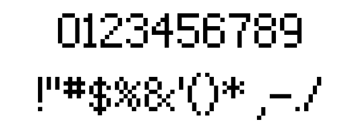 McMillen Font OTHER CHARS