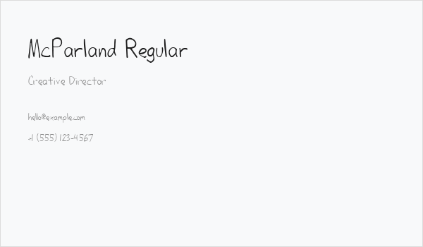 McParland Regular Business Card