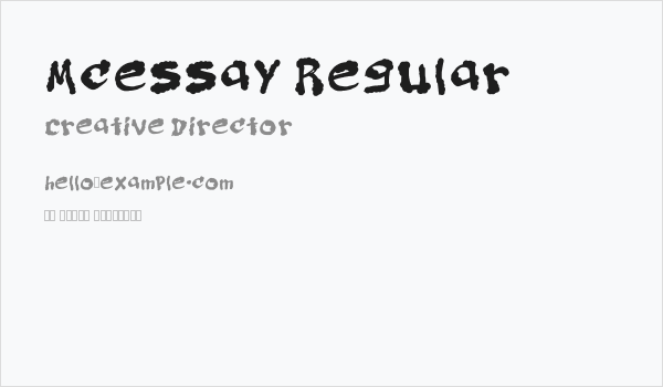 Mcessay Regular Business Card
