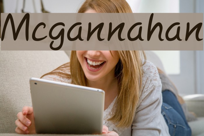 Mcgannahan Font examples
