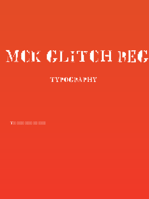 Mck Glitch Regular Poster