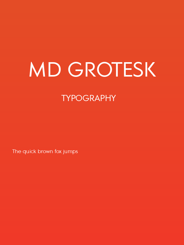 MD Grotesk Poster