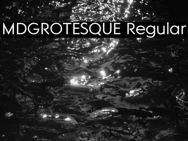 MDGROTESQUE Regular Font examples