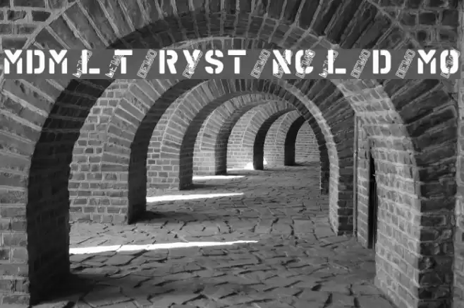 MDMilitaryStencilADemo फ़ॉन्ट examples