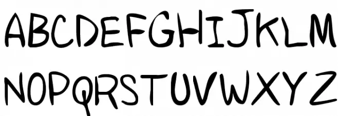 MD's Crappy Handwriting 2 Fuentes MAYÚSCULAS