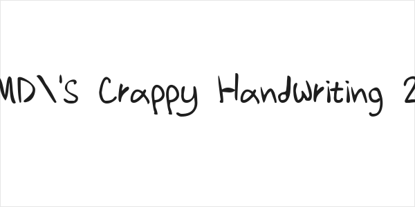 MD's Crappy Handwriting 2 Logo