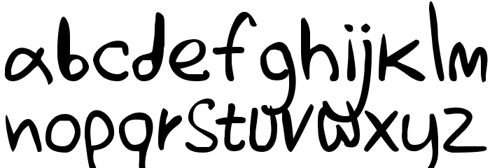 MD's Crappy Handwriting 2 Font LOWERCASE