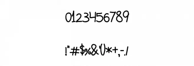 MD's Crappy Handwriting Font OTHER CHARS