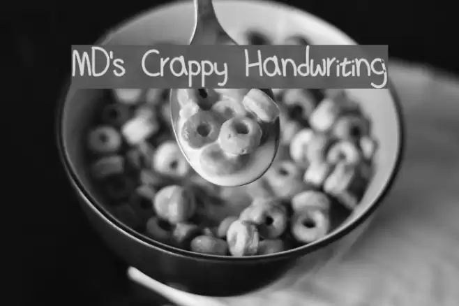 MD's Crappy Handwriting Font examples
