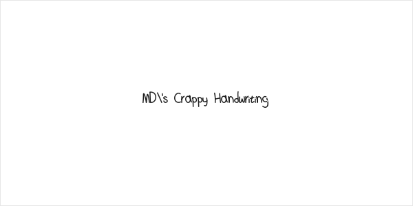 MD's Crappy Handwriting Logo