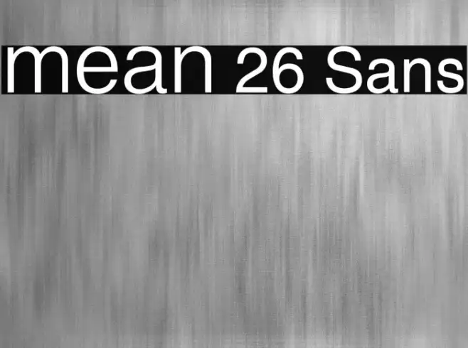 MEAN 26 Sans Example 1