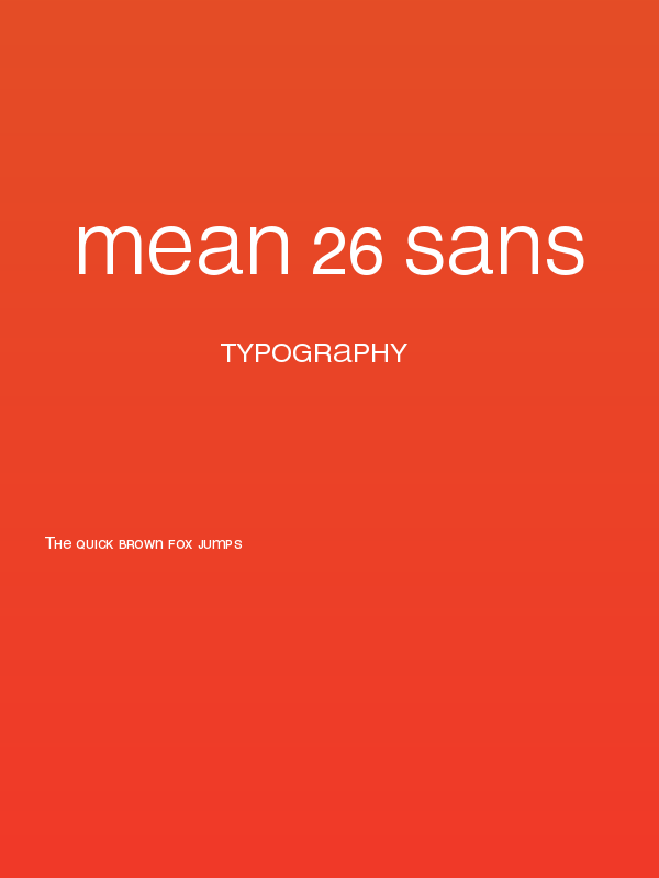 MEAN 26 Sans Poster