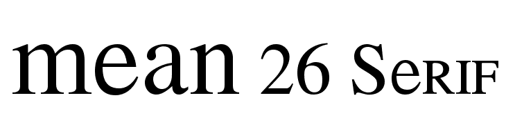 MEAN 26 Serif  フリーフォントのダウンロード