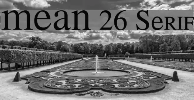 MEAN 26 Serif Font examples