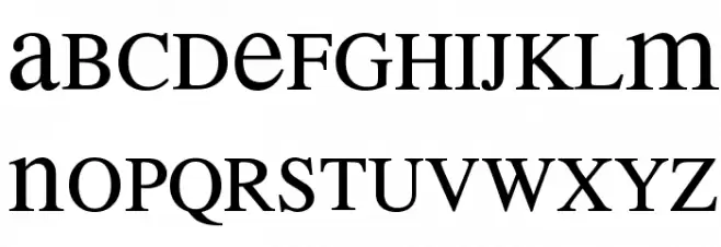 MEAN 26 Serif फ़ॉन्ट लोअरकेस