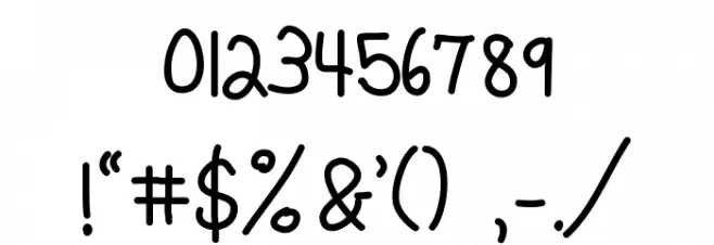 MEBubbleGum Font OTHER CHARS