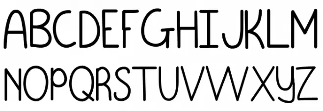 MEBubbleGum Шрифта ВЕРХНИЙ