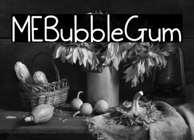MEBubbleGum Font examples