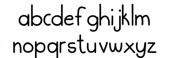 MEBubbleGum フォント 小文字