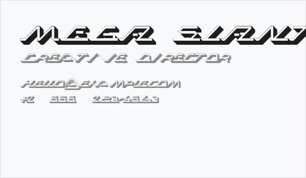 MEGA SLANT LINE 3D Business Card