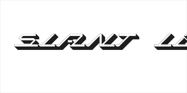 MEGA SLANT LINE 3D Logo