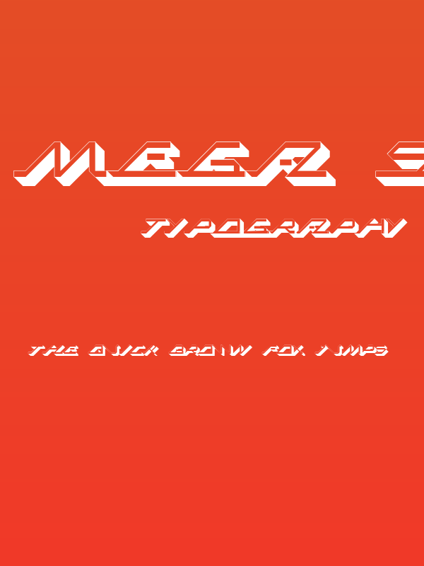 MEGA SLANT LINE 3D Poster