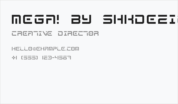 MEGA! by shkDEZIGN Business Card