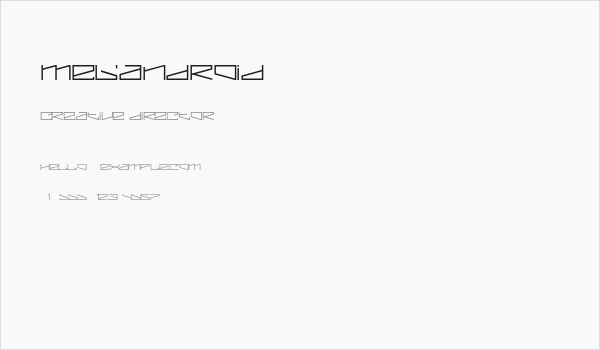 MEGANDROID Business Card
