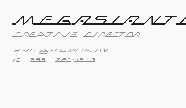 MEGASLANTLINE Business Card