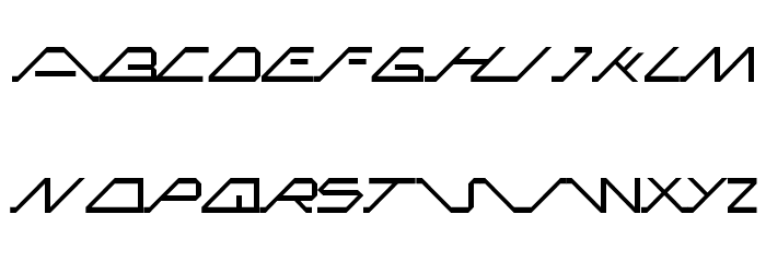 MEGASLANTLINE Font LOWERCASE
