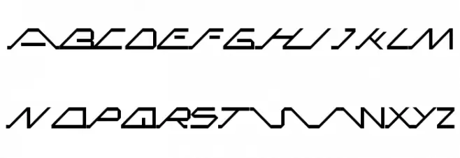 MEGASLANTLINE 字体 小写