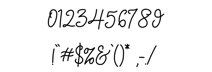 MELANIE ROSE DEMO Font OTHER CHARS