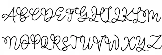 MELANIE ROSE DEMO Schriftart Groß