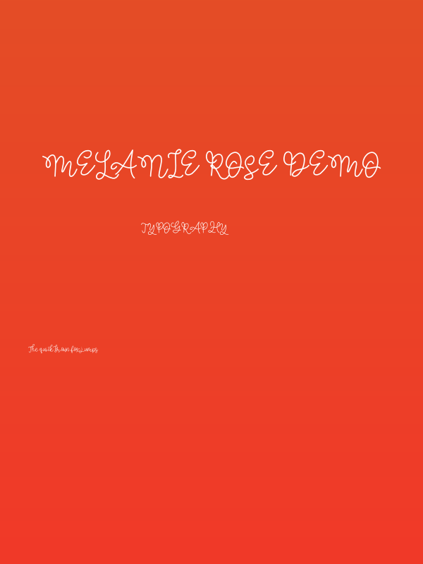 MELANIE ROSE DEMO Poster