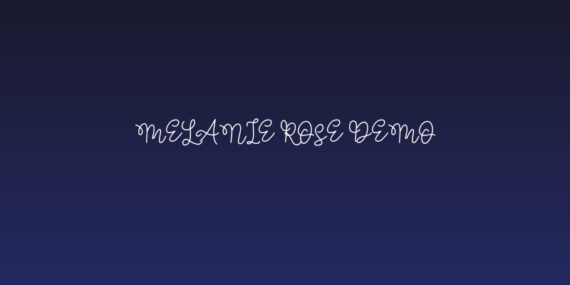MELANIE ROSE DEMO Social Header