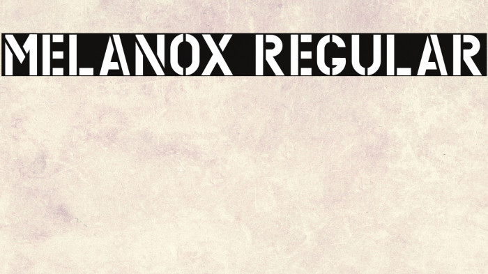 MELANOX Regular Example 1