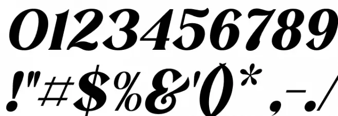 MELISA Italic Font OTHER CHARS