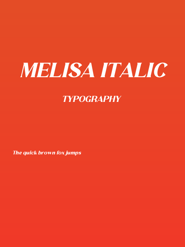MELISA Italic Poster