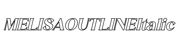 MELISA OUTLINE Italic  Free Fonts Download