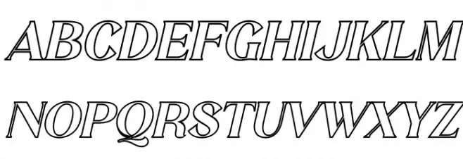 MELISA OUTLINE Italic Schriftart Groß