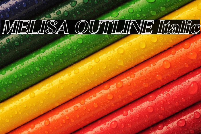 MELISA OUTLINE Italic Example 2