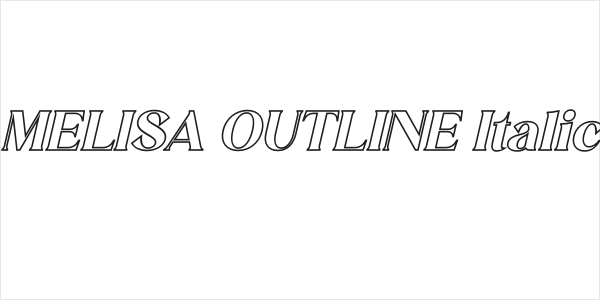 MELISA OUTLINE Italic Logo
