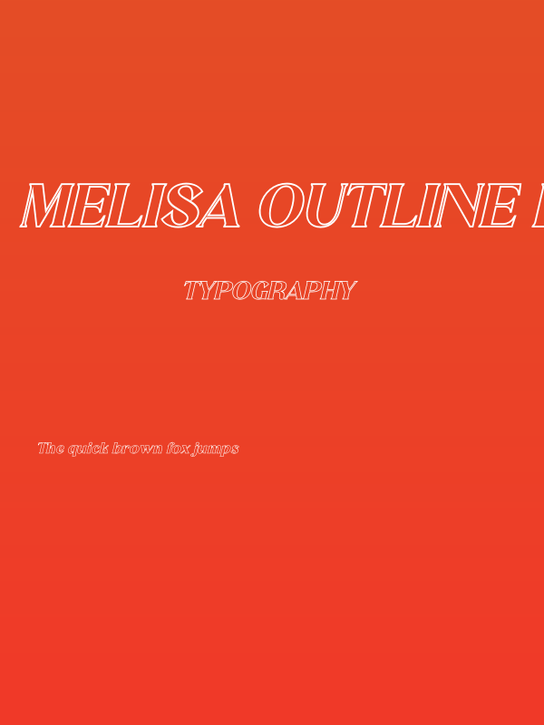MELISA OUTLINE Italic Poster