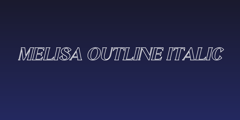 MELISA OUTLINE Italic Social Header
